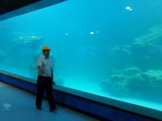 Panou acrilic UV acționat pentru acvariu, oceanarium